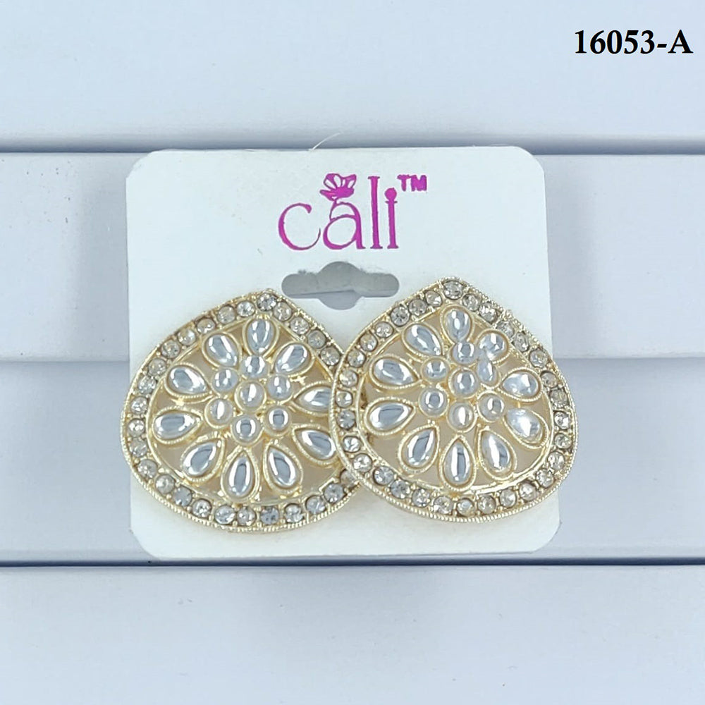 Corbeda Fashion Gold Plated Assorted Color Stud Earrings