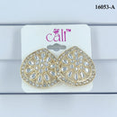 Corbeda Fashion Gold Plated Assorted Color Stud Earrings