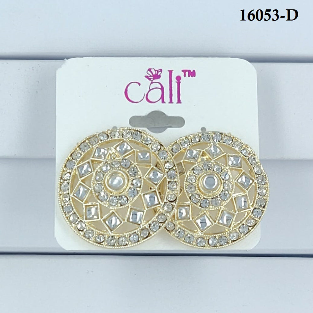 Corbeda Fashion Gold Plated Assorted Color Stud Earrings