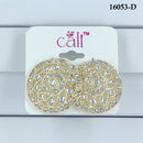 Corbeda Fashion Gold Plated Assorted Color Stud Earrings