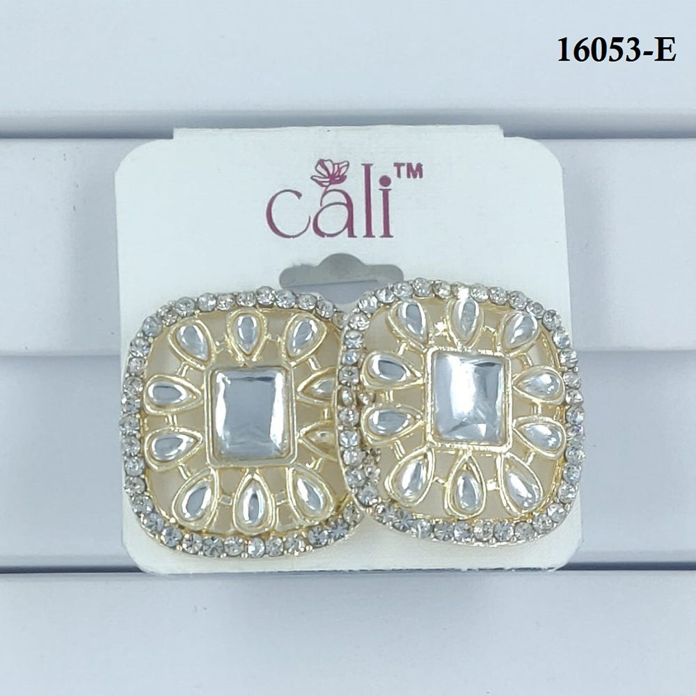 Corbeda Fashion Gold Plated Assorted Color Stud Earrings