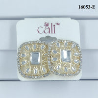 Corbeda Fashion Gold Plated Assorted Color Stud Earrings