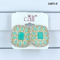 Corbeda Fashion Gold Plated Assorted Color Stud Earrings