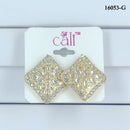 Corbeda Fashion Gold Plated Assorted Color Stud Earrings