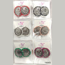 Corbeda Fashion Oxidised Plated Assorted Color Meenakari Stud Earrings