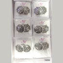 Corbeda Fashion Oxidised Plated Assorted Color Meenakari Stud Earrings