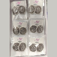 Corbeda Fashion Oxidised Plated Assorted Color Meenakari Stud Earrings