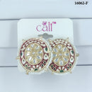 Corbeda Fashion Gold Plated Assorted Color Meenakari Stud Earrings