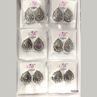 Corbeda Fashion Oxidised Plated Assorted Color Meenakari Stud Earrings