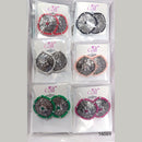 Corbeda Fashion Oxidised Plated Assorted Color Meenakari Stud Earrings