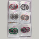 Corbeda Fashion Oxidised Plated Assorted Color Meenakari Stud Earrings
