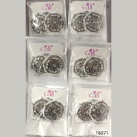 Corbeda Fashion Oxidised Plated Assorted Color Meenakari Stud Earrings