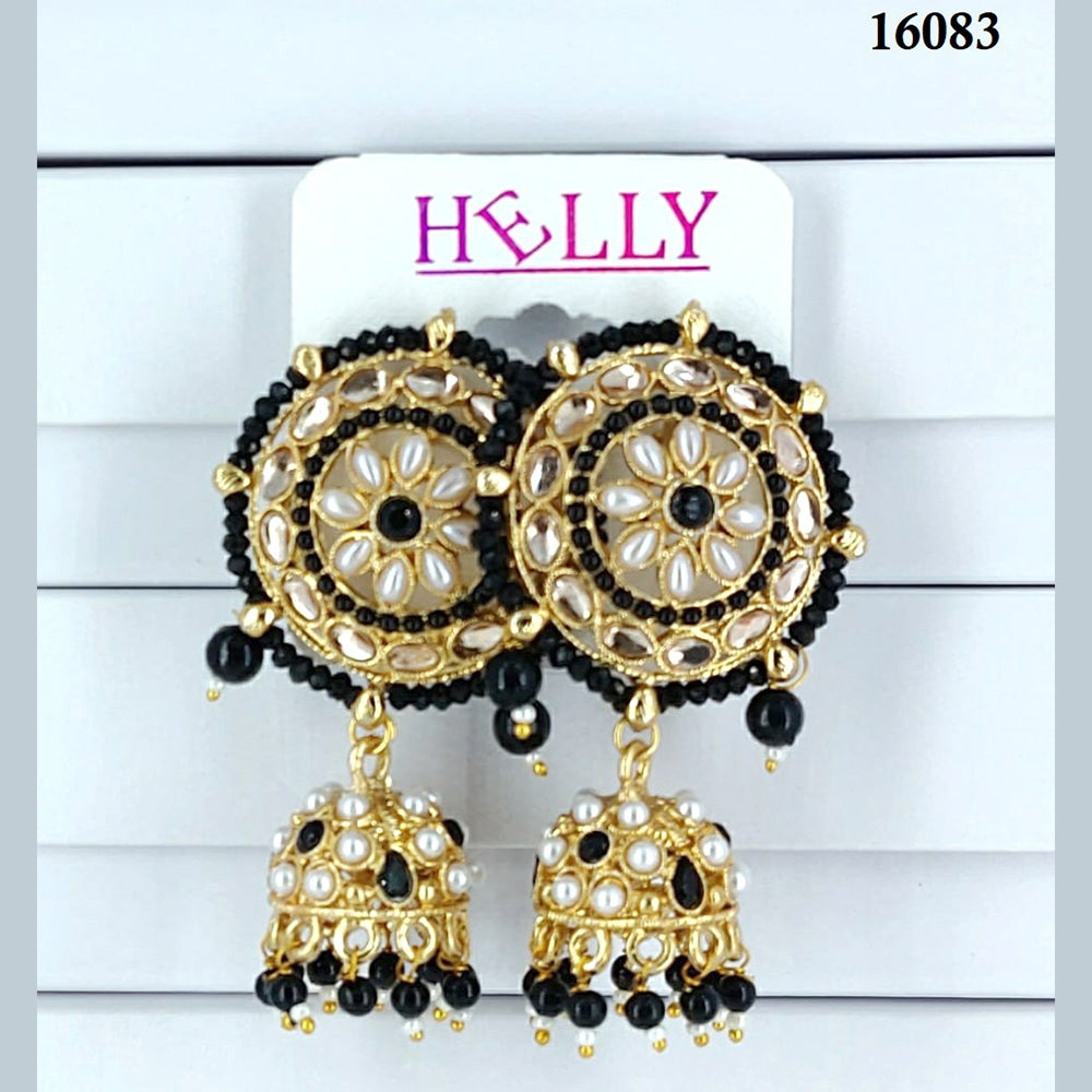 Corbeda Fashion Gold Plated Assorted Color Jhumki Earrings