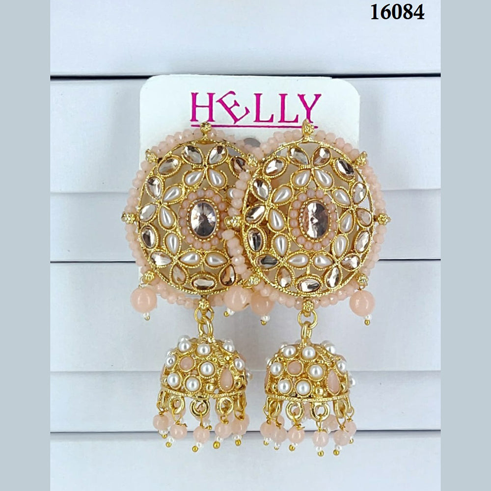 Corbeda Fashion Gold Plated Assorted Color Jhumki Earrings