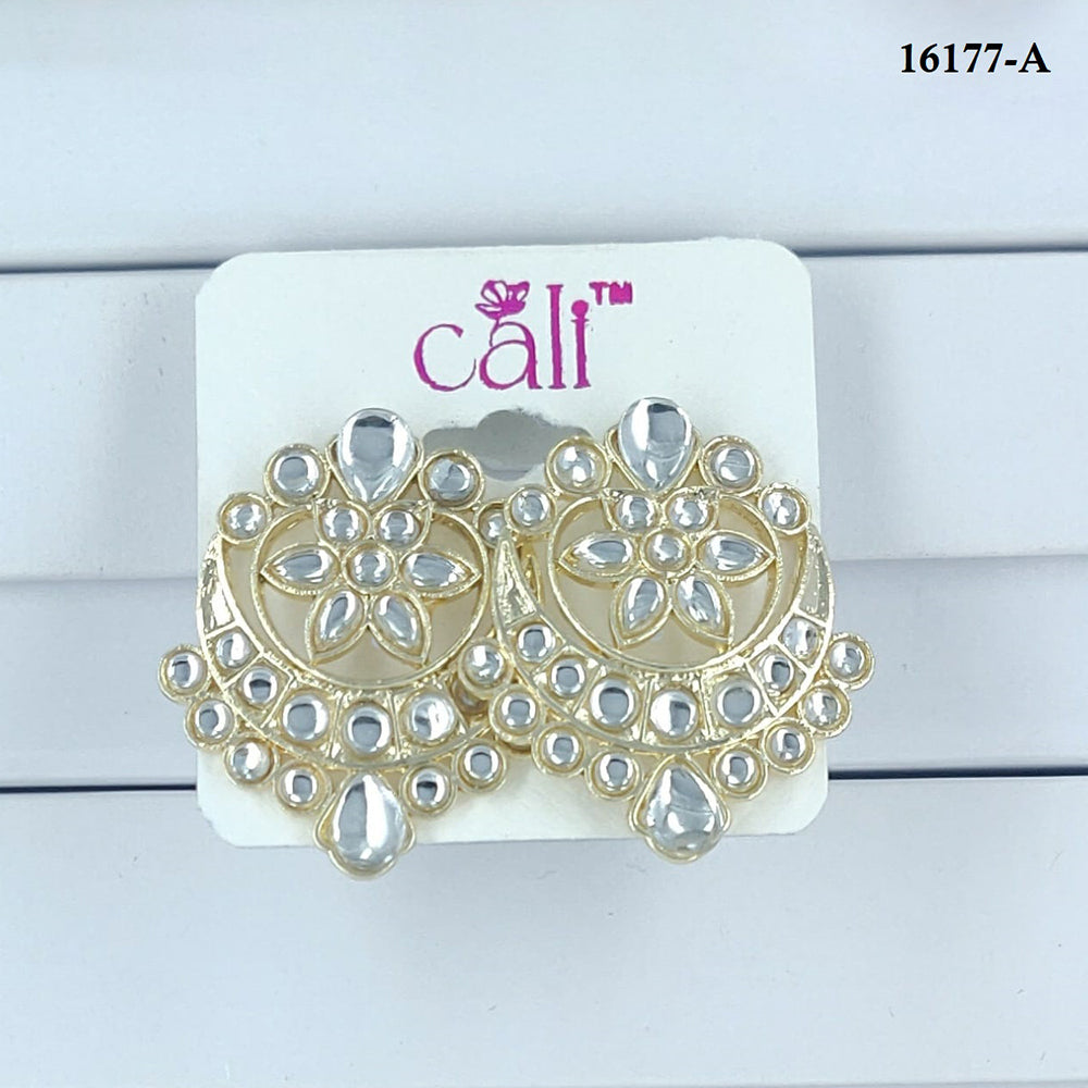 Corbeda Fashion Gold Plated Assorted Color Stud Earrings