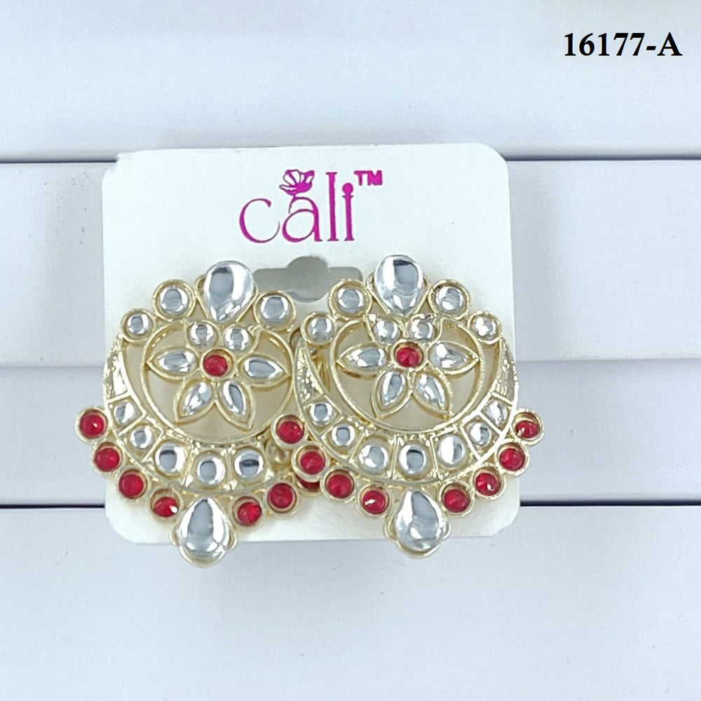 Corbeda Fashion Gold Plated Assorted Color Stud Earrings