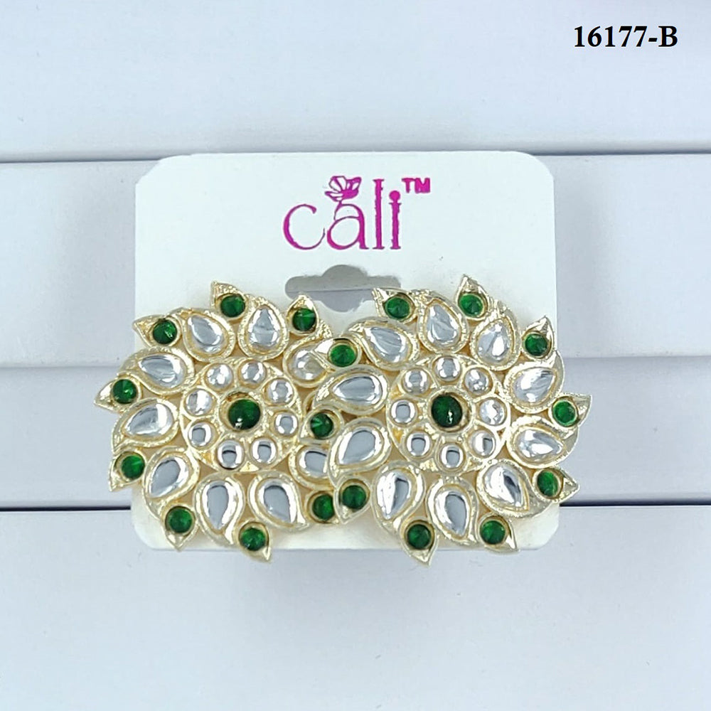 Corbeda Fashion Gold Plated Assorted Color Stud Earrings