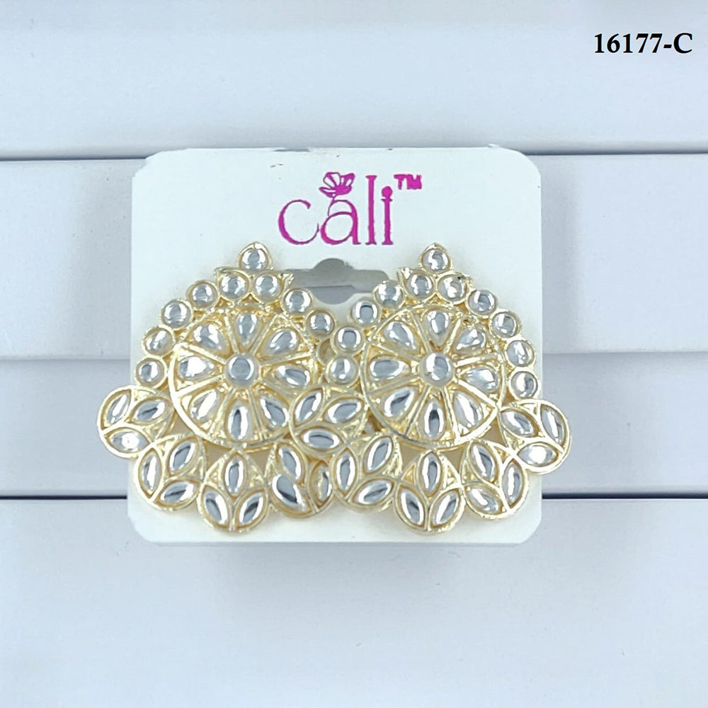 Corbeda Fashion Gold Plated Assorted Color Stud Earrings