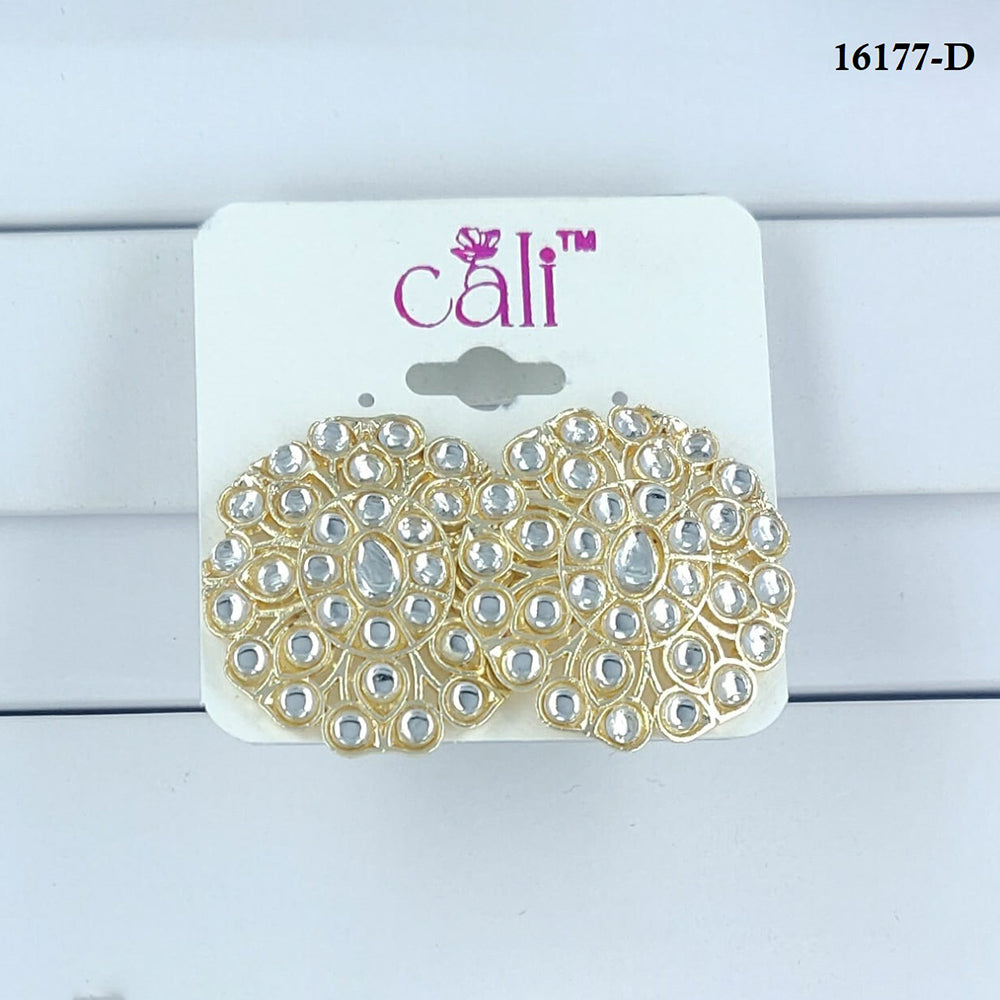 Corbeda Fashion Gold Plated Assorted Color Stud Earrings