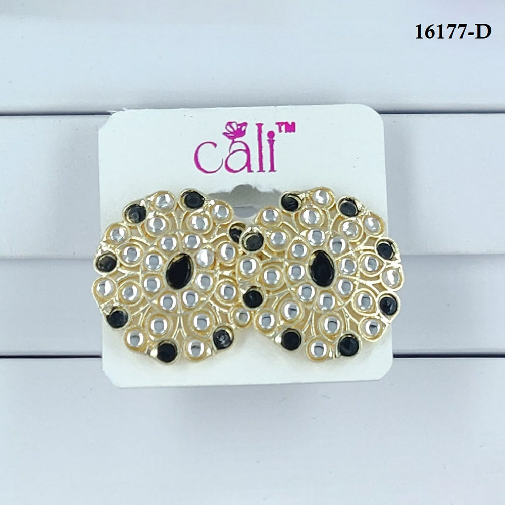 Corbeda Fashion Gold Plated Assorted Color Stud Earrings