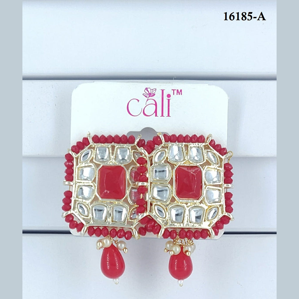 Corbeda Fashion Gold Plated Assorted Color Dangler Earrings