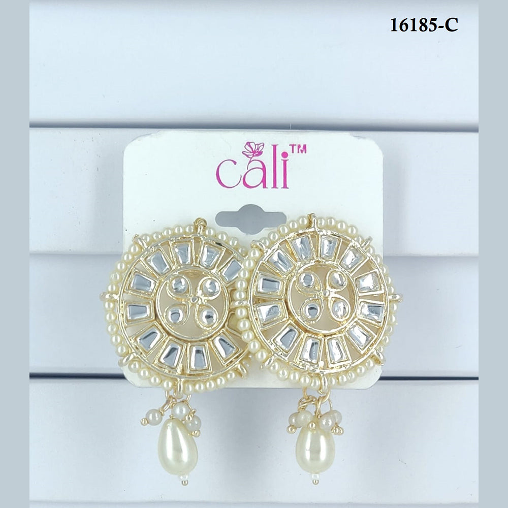 Corbeda Fashion Gold Plated Assorted Color Dangler Earrings