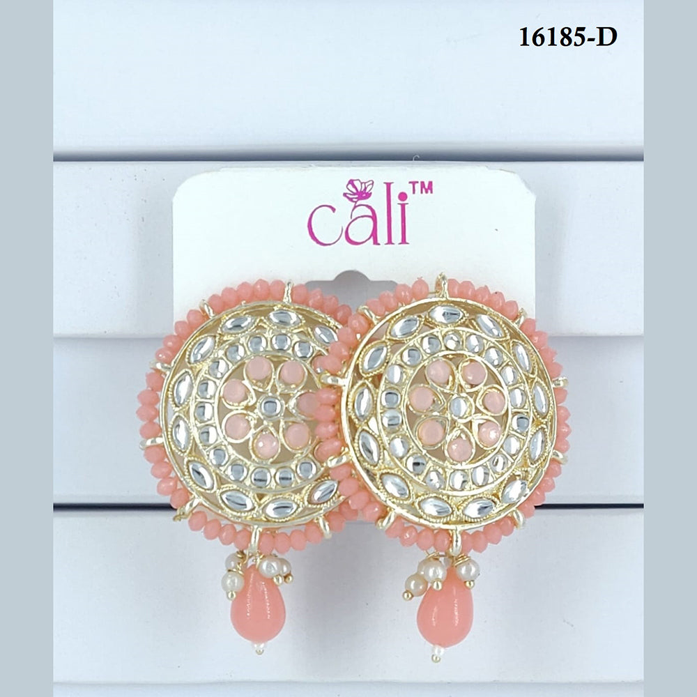 Corbeda Fashion Gold Plated Assorted Color Dangler Earrings