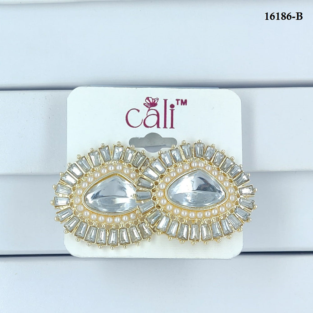 Corbeda Fashion Gold Plated Assorted Color Stud Earrings