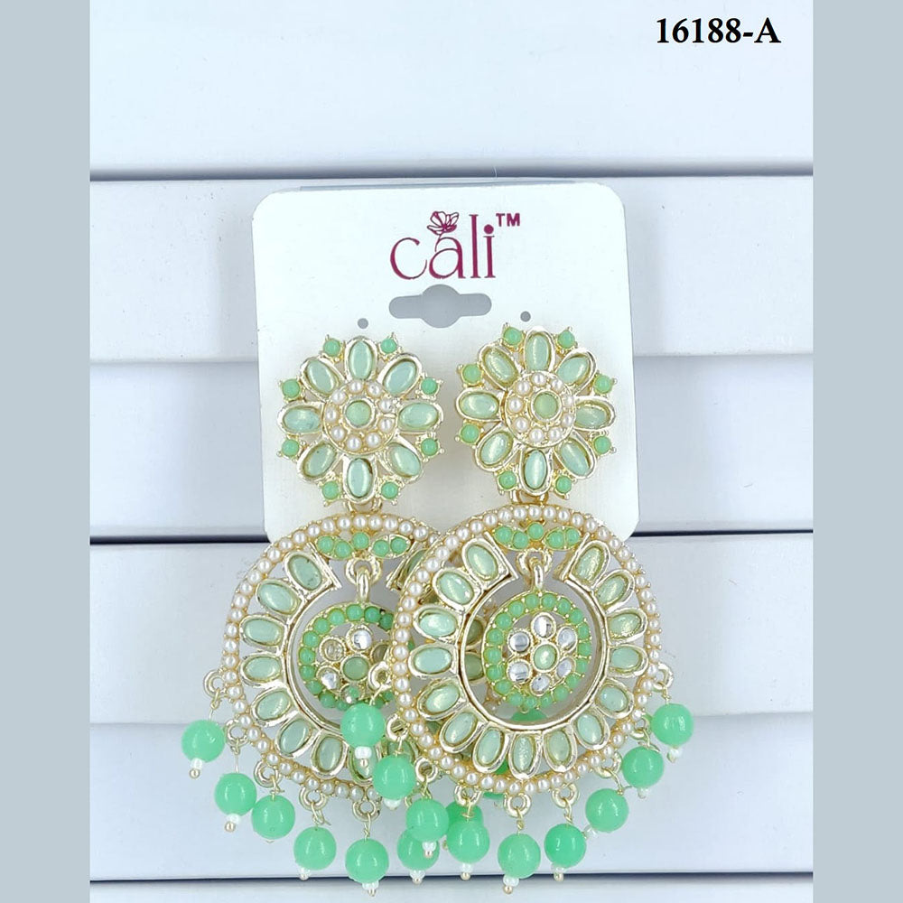 Corbeda Fashion Gold Plated Assorted Color Dangler Earrings