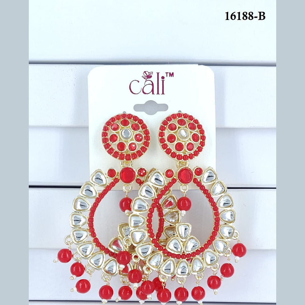 Corbeda Fashion Gold Plated Assorted Color Dangler Earrings