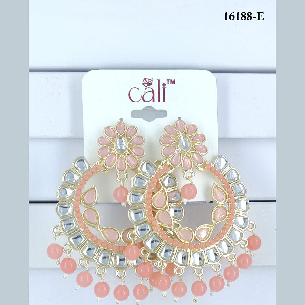 Corbeda Fashion Gold Plated Assorted Color Dangler Earrings