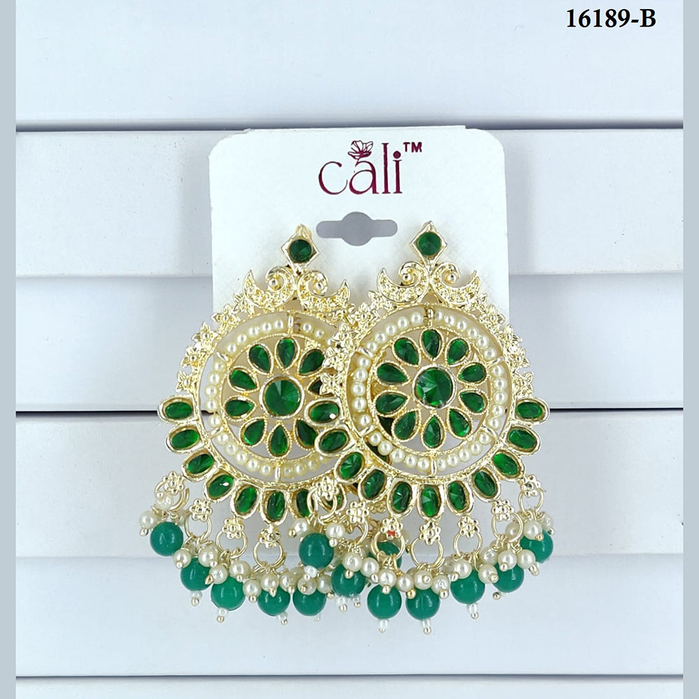 Corbeda Fashion Gold Plated Assorted Color Dangler Earrings