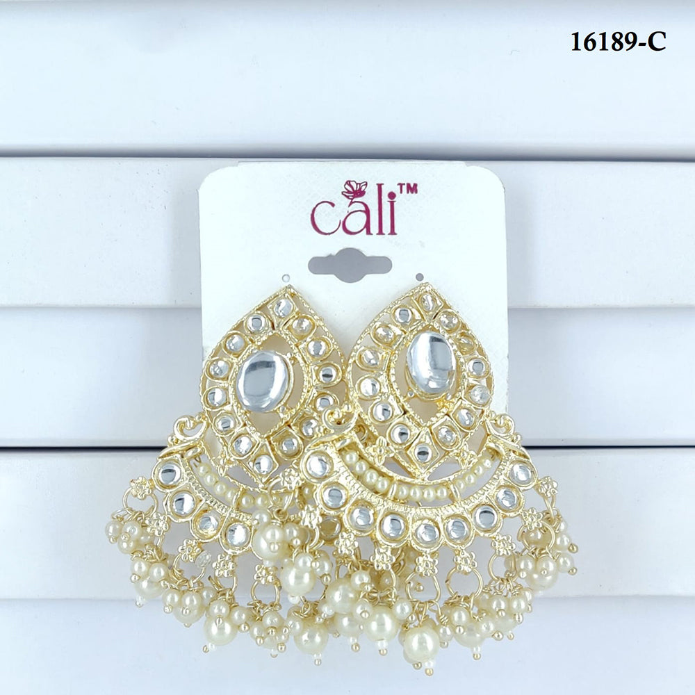 Corbeda Fashion Gold Plated Assorted Color Dangler Earrings