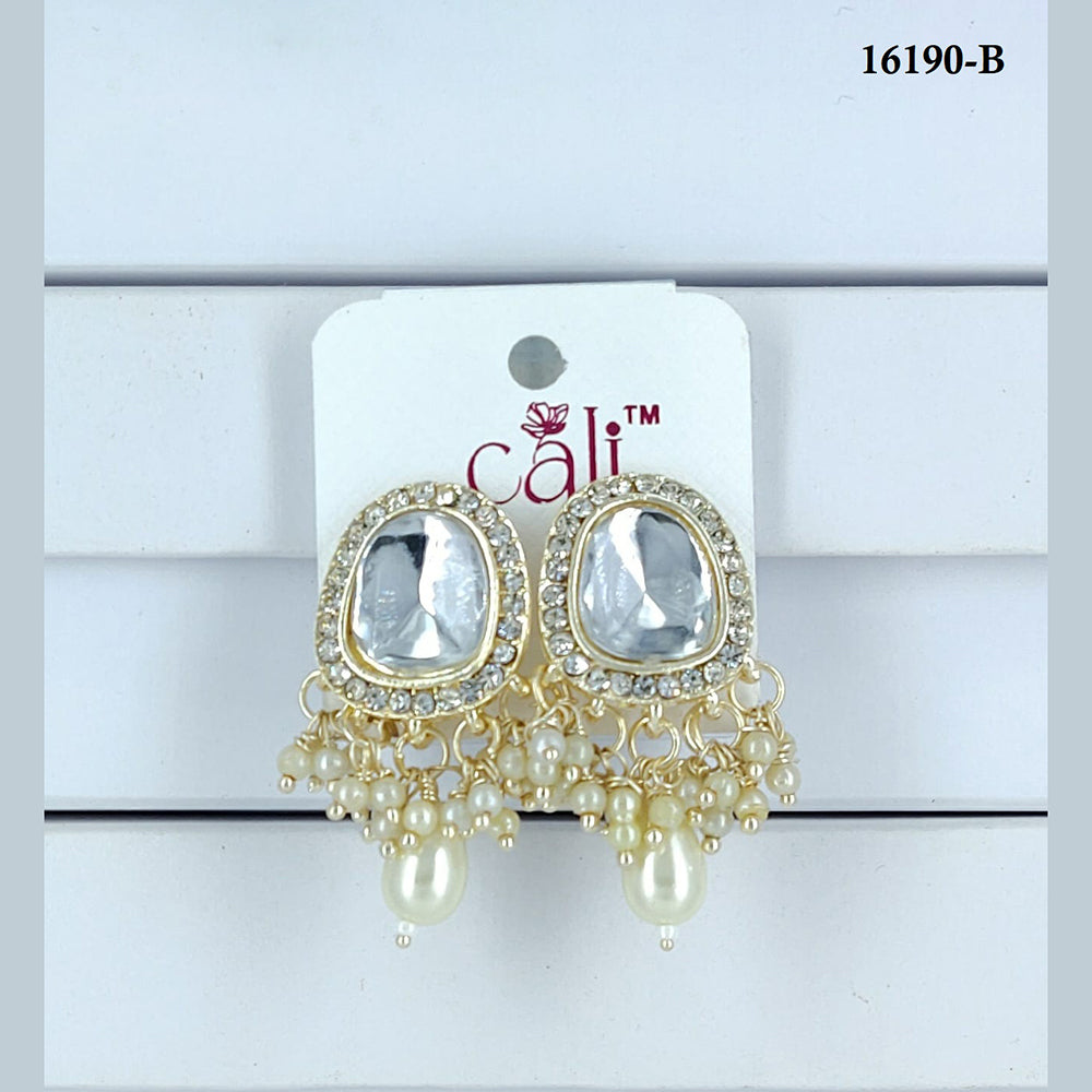 Corbeda Fashion Gold Plated Assorted Color Dangler Earrings