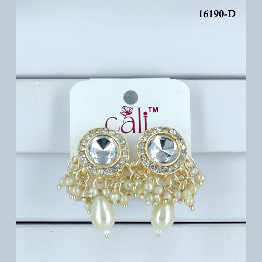 Corbeda Fashion Gold Plated Assorted Color Dangler Earrings