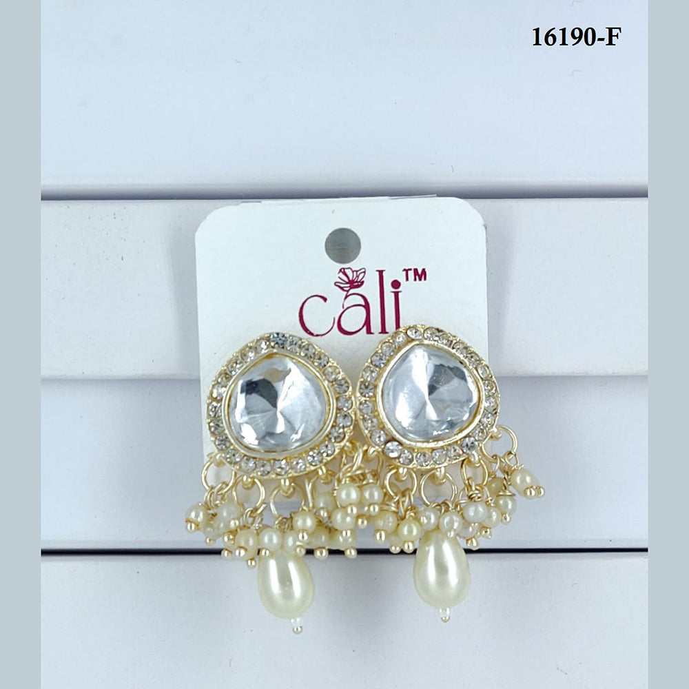 Corbeda Fashion Gold Plated Assorted Color Dangler Earrings