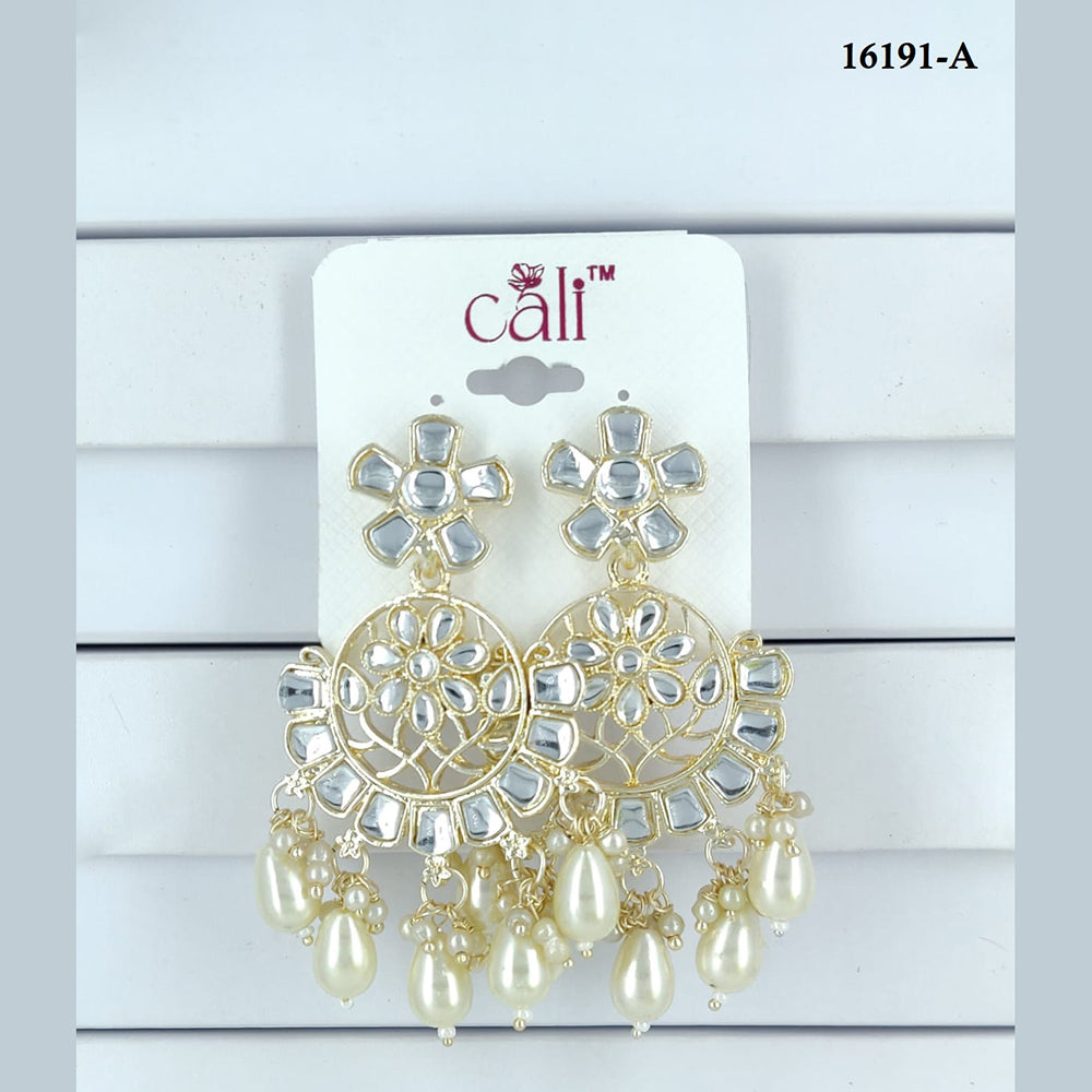 Corbeda Fashion Gold Plated Assorted Color Dangler Earrings