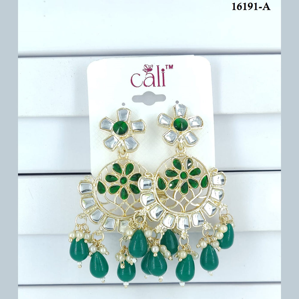 Corbeda Fashion Gold Plated Assorted Color Dangler Earrings