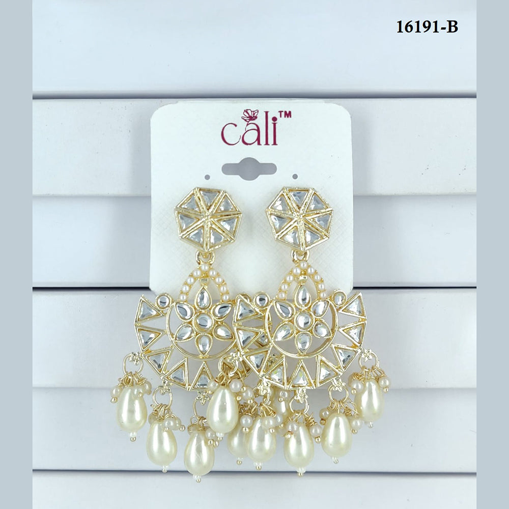 Corbeda Fashion Gold Plated Assorted Color Dangler Earrings