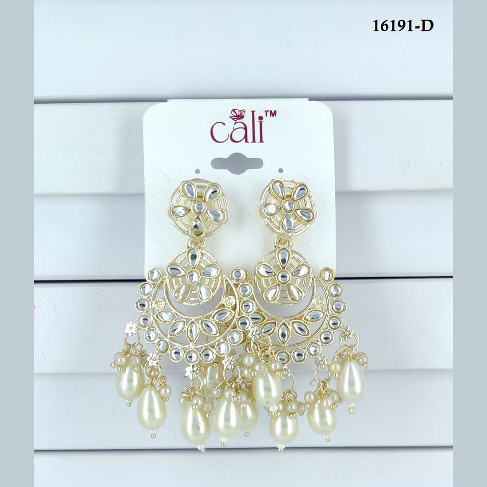 Corbeda Fashion Gold Plated Assorted Color Dangler Earrings