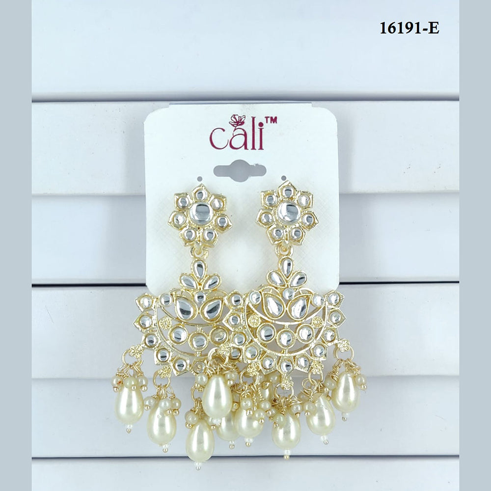 Corbeda Fashion Gold Plated Assorted Color Dangler Earrings