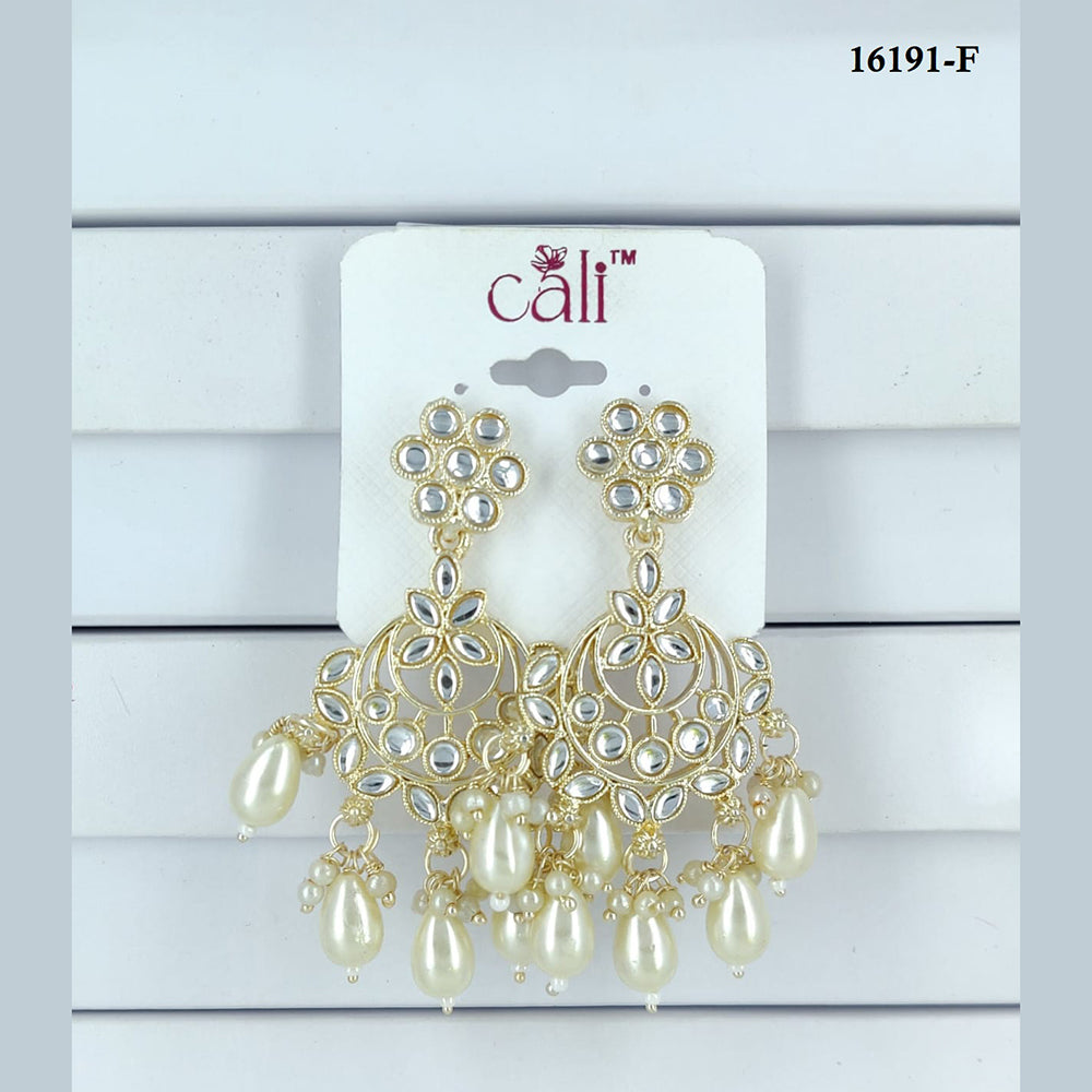 Corbeda Fashion Gold Plated Assorted Color Dangler Earrings