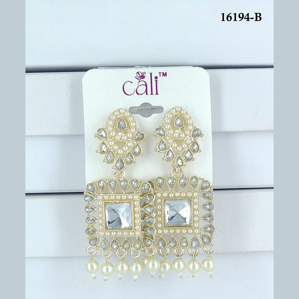 Corbeda Fashion Gold Plated Assorted Color Dangler Earrings