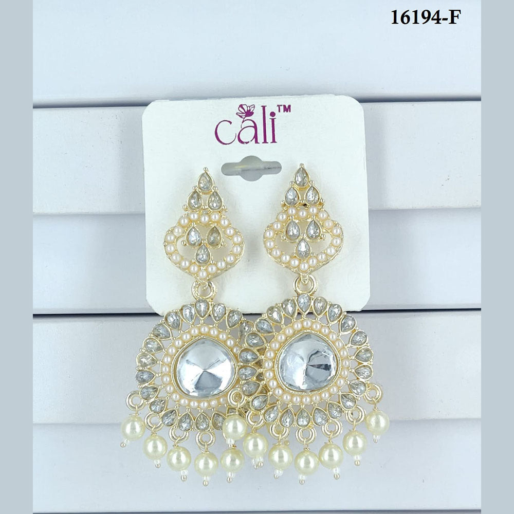 Corbeda Fashion Gold Plated Assorted Color Dangler Earrings