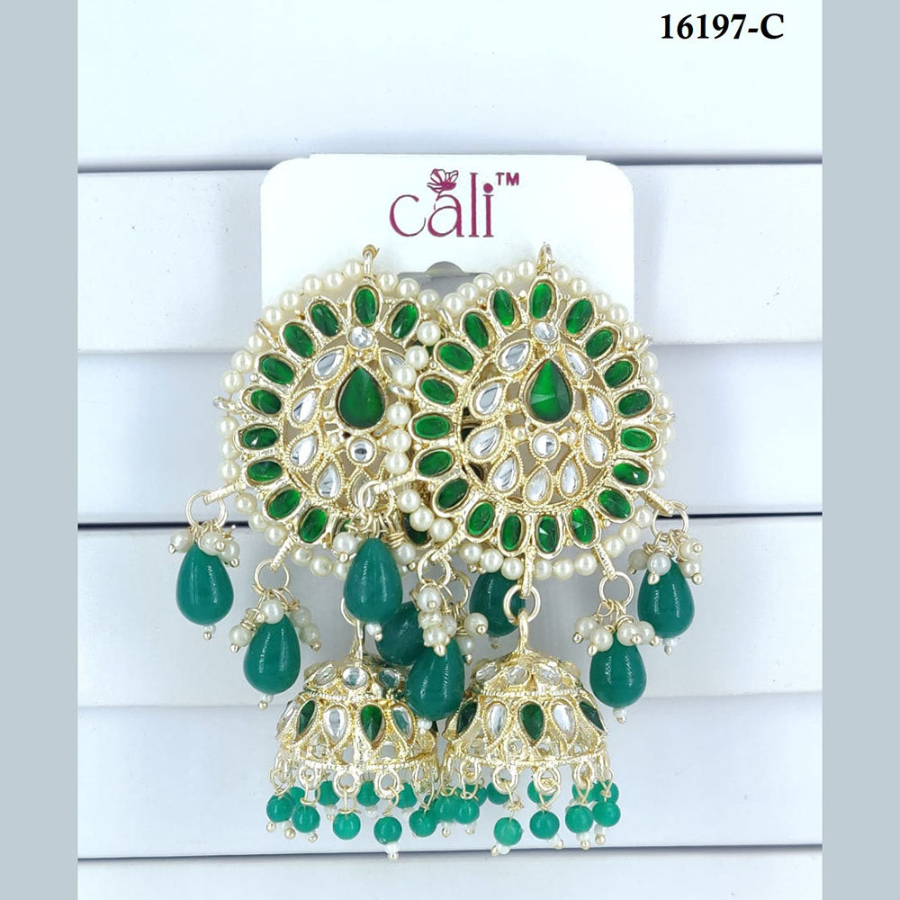 Corbeda Fashion Gold Plated Assorted Color Dangler Earrings