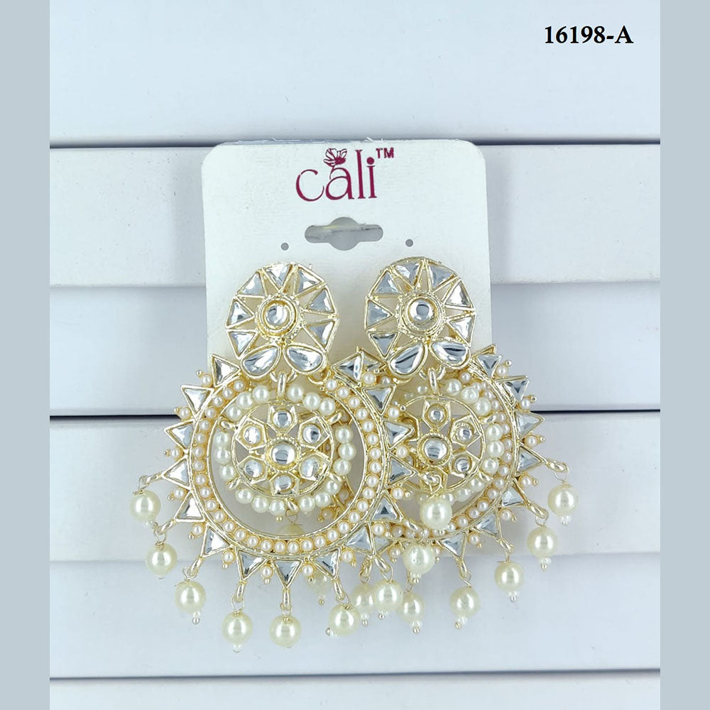 Corbeda Fashion Gold Plated Assorted Color Dangler Earrings