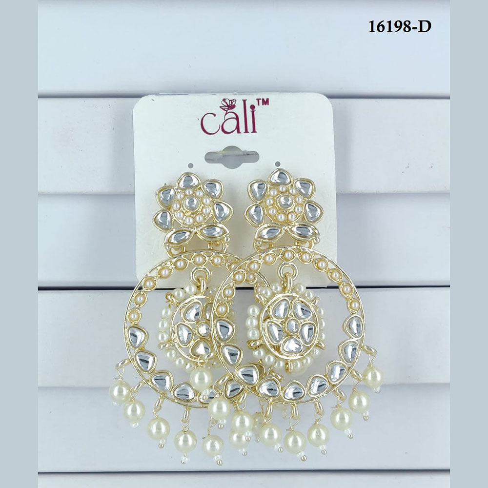 Corbeda Fashion Gold Plated Assorted Color Dangler Earrings