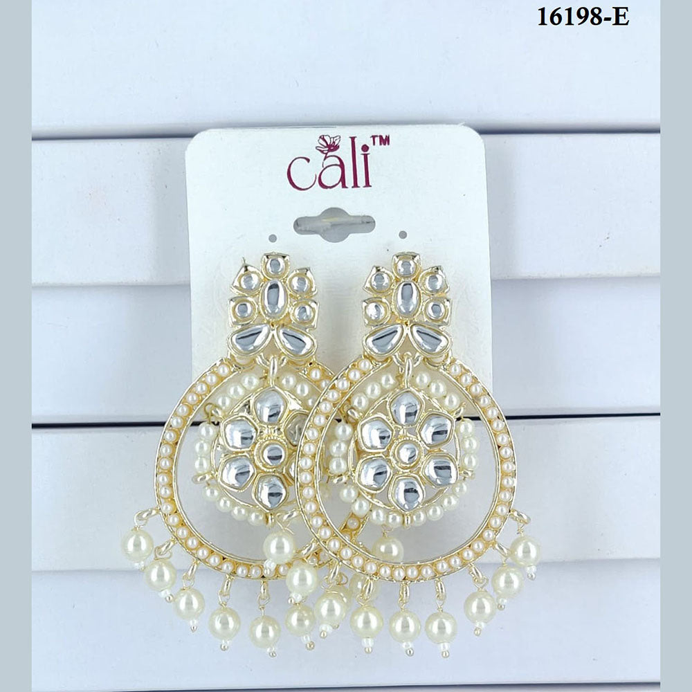 Corbeda Fashion Gold Plated Assorted Color Dangler Earrings