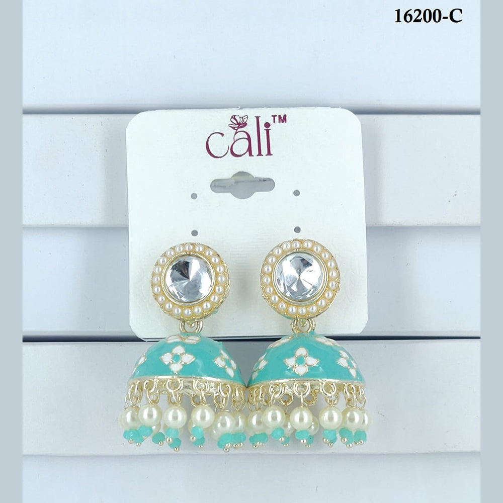 Corbeda Fashion Gold Plated Assorted Color Jhumki Earrings