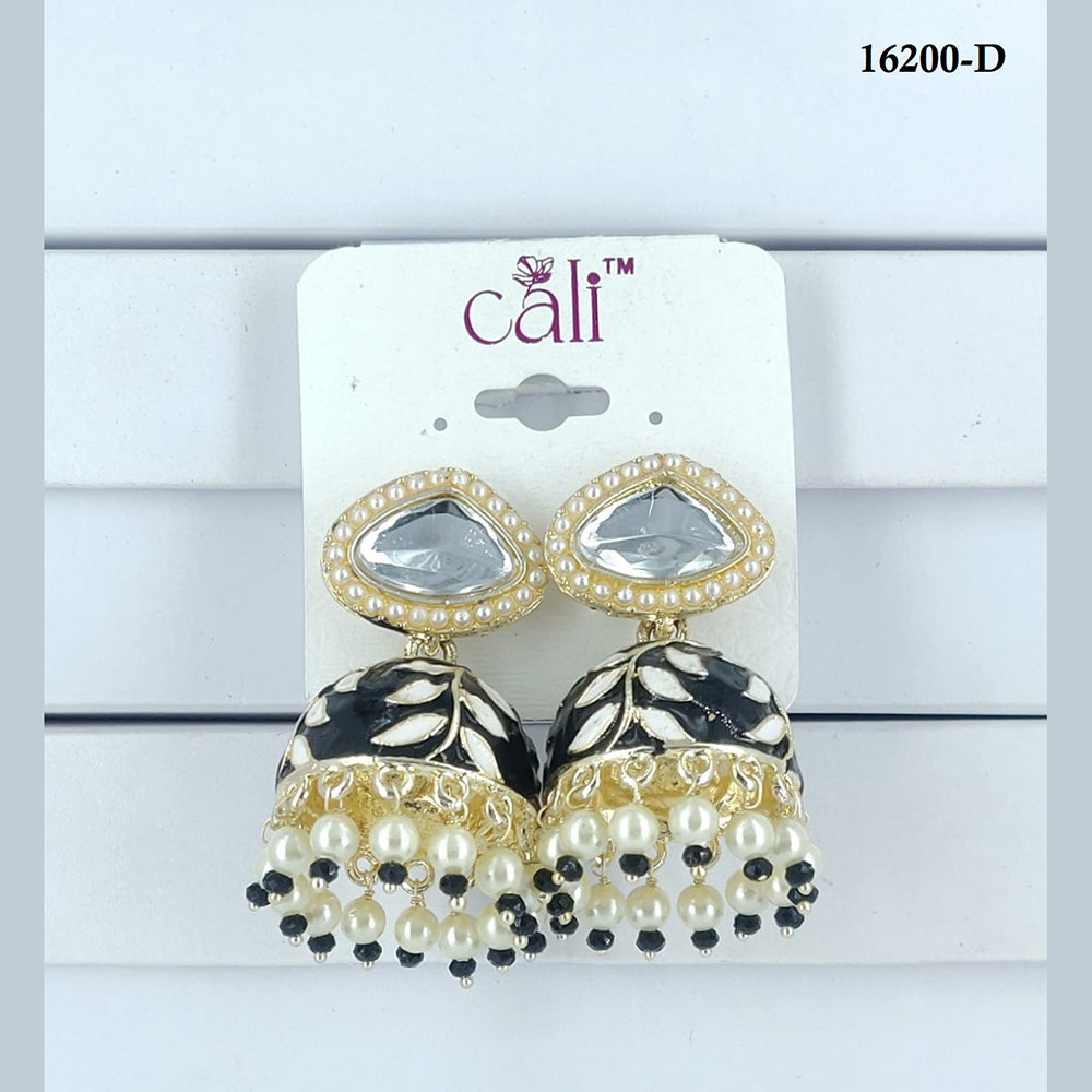 Corbeda Fashion Gold Plated Assorted Color Jhumki Earrings